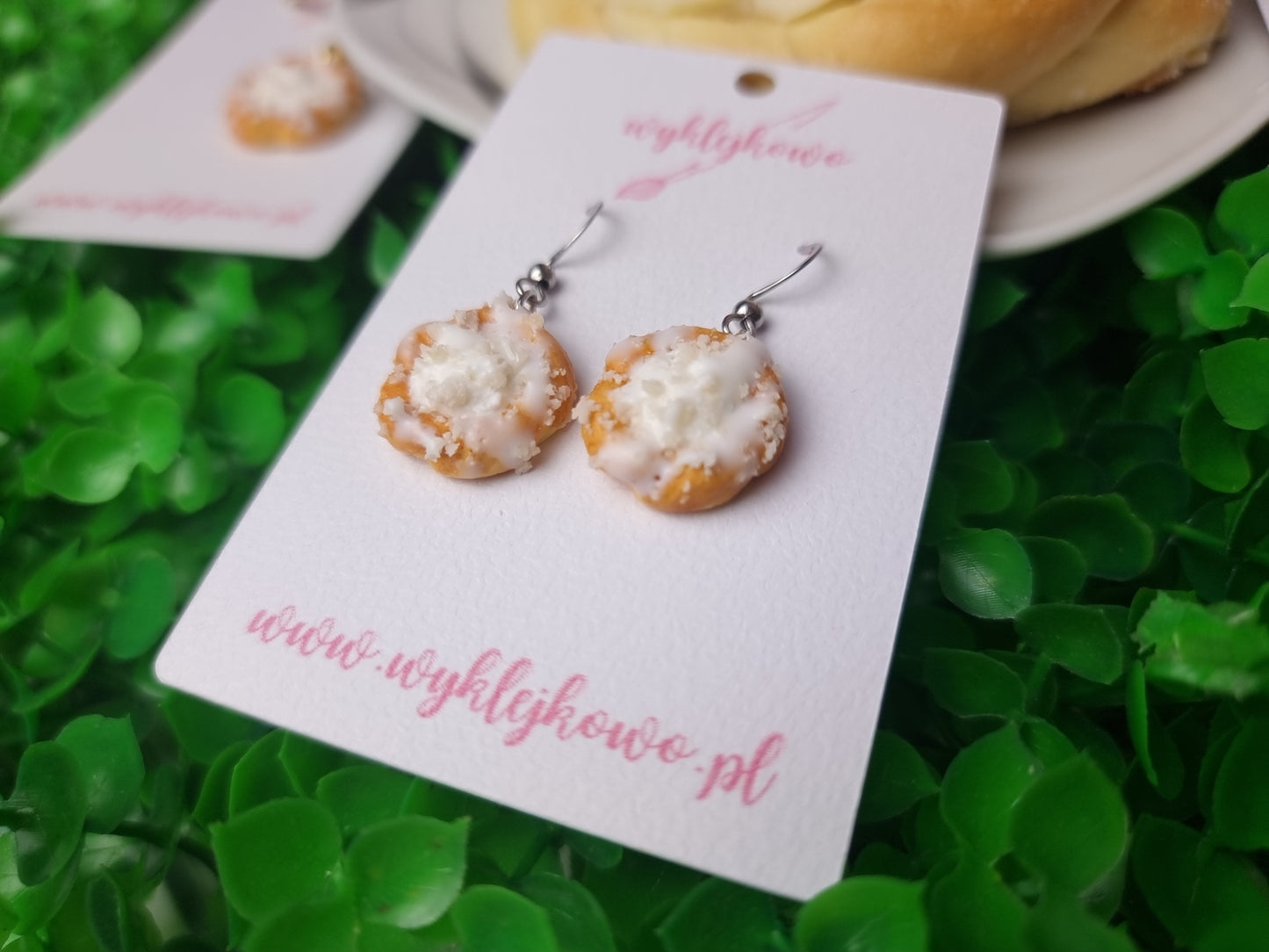 Kolczyki "drożdżówki z kruszonką"