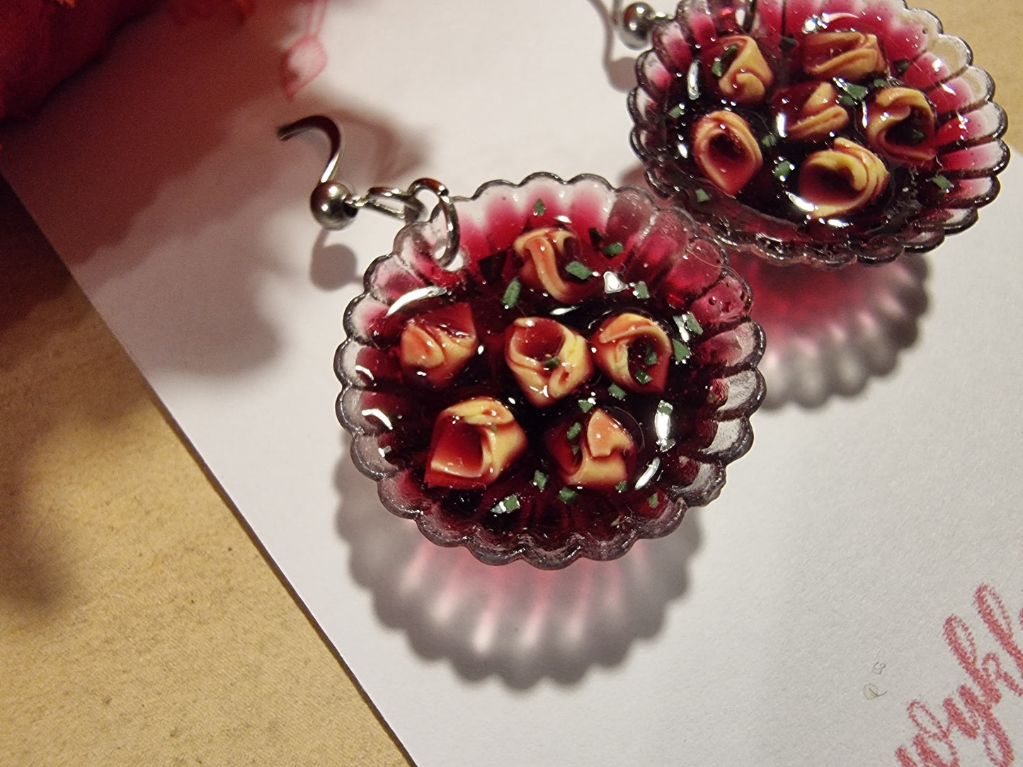 Kolczyki "barszczyk z uszkami"