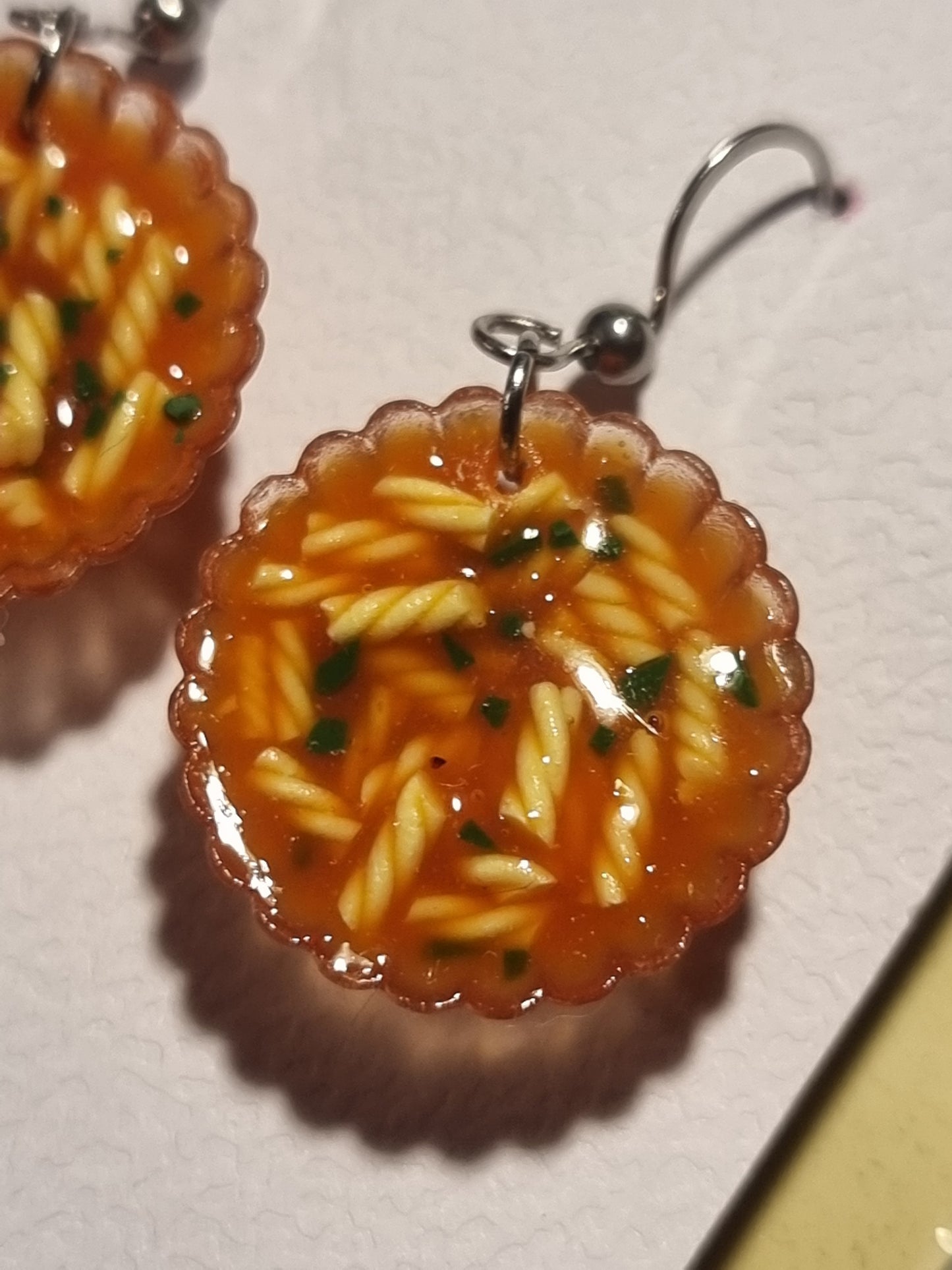 Kolczyki " zupa pomidorowa"