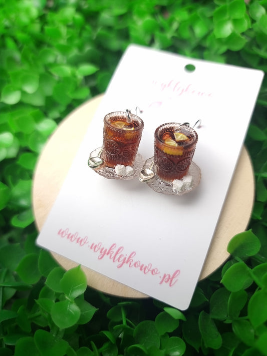 Kolczyki "herbata w szklance"