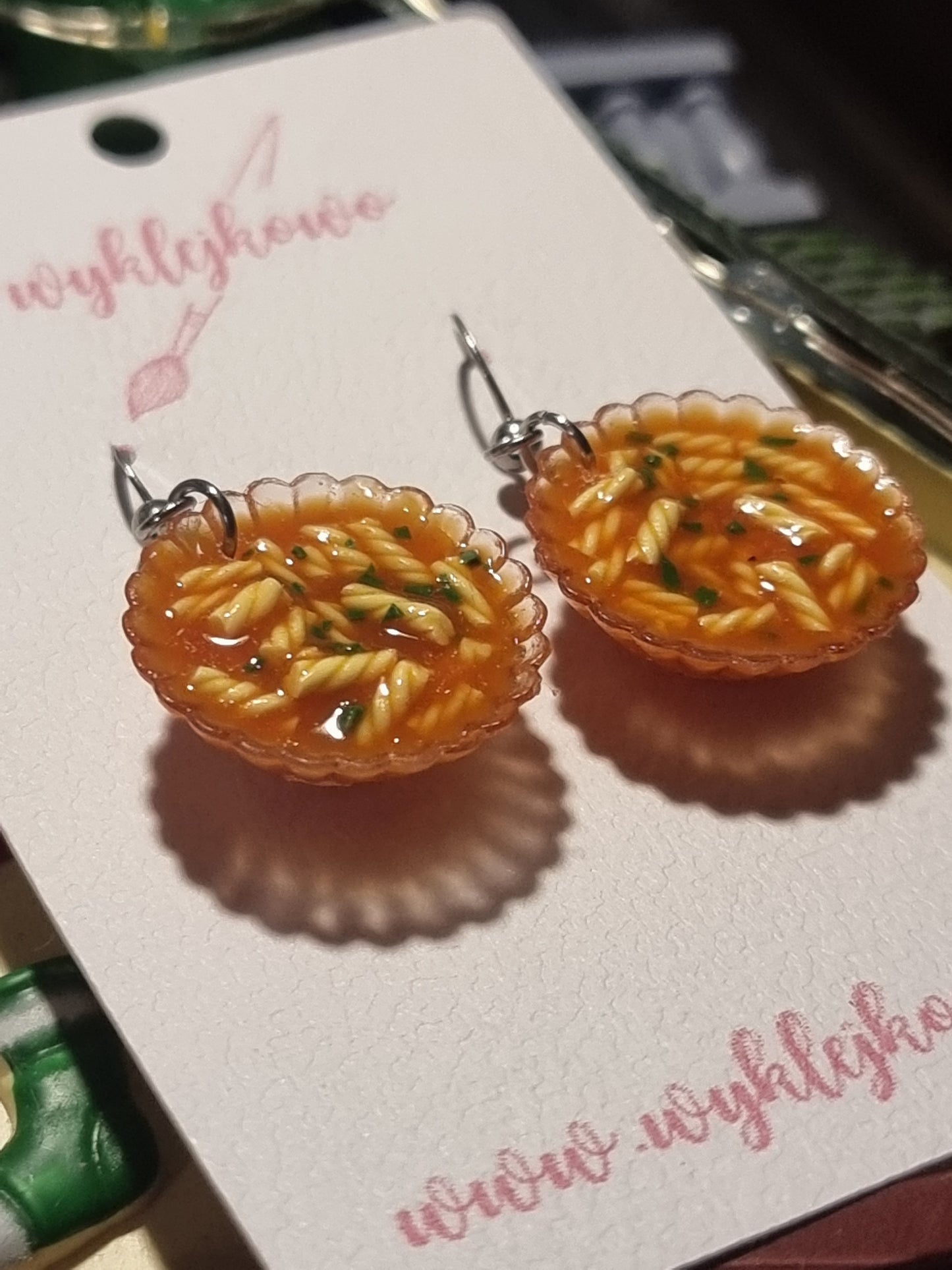 Kolczyki " zupa pomidorowa"