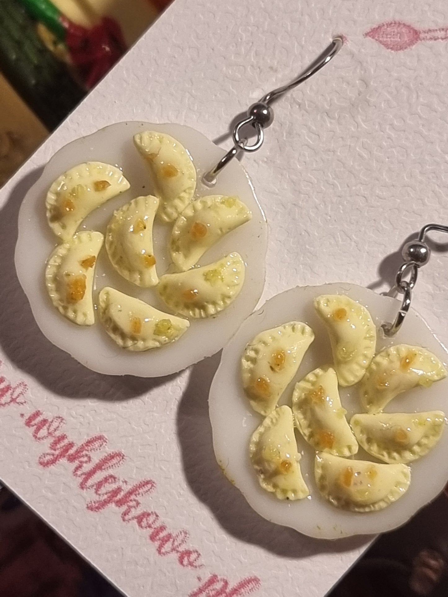 Kolczyki "pierogi z cebulką"