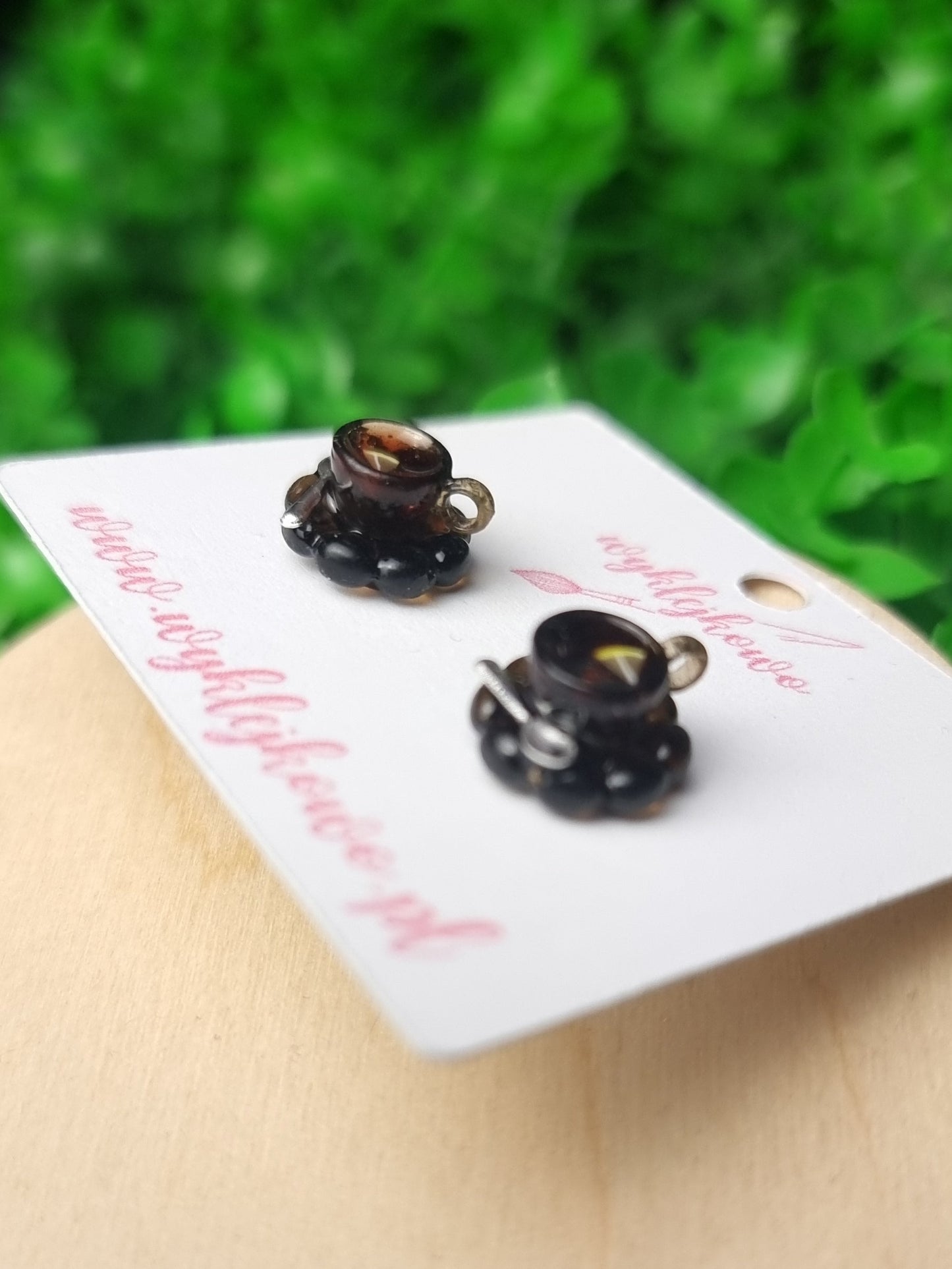 Kolczyki wkrętki "herbatka"