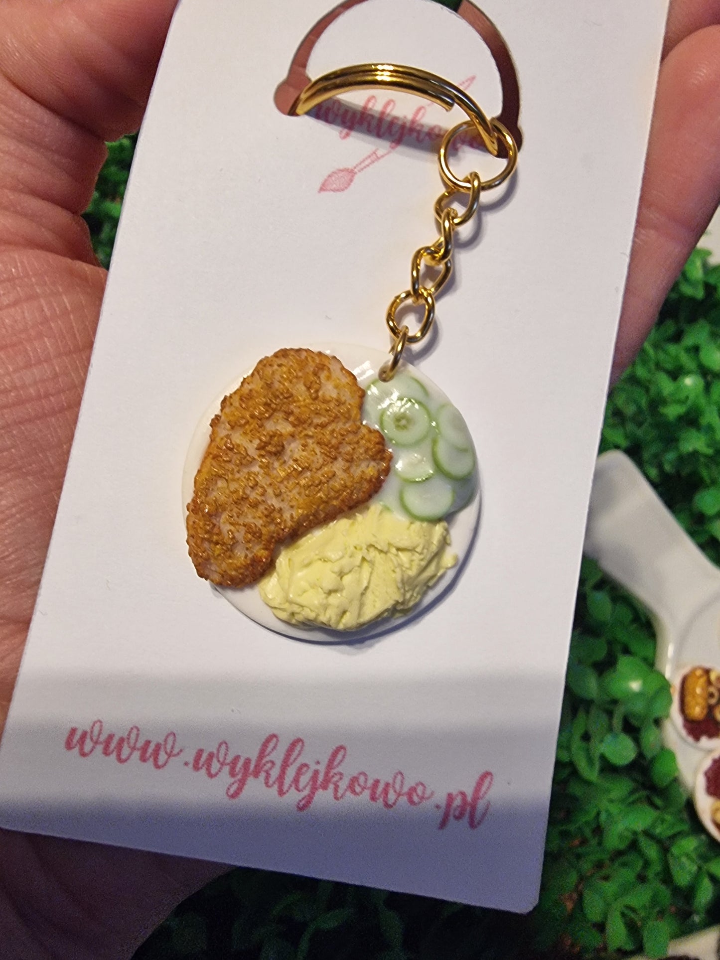 Brelok "schabowy z mizerią"